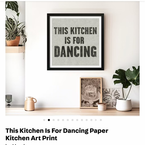 Framed Kitchen Print Quote Poster Dining Room Wall Art Home Décor Print 12”x12” - Picture 1 of 4